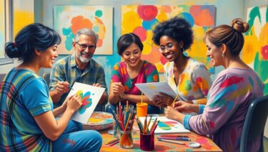 Arte digitale intitolato "Art therapy for adu…" da Alexandra Corina Irimia, Opera d'arte originale, Immagine generata dall'IA