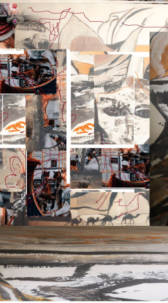 Passagère en transformation 2 Arte digitale intitolato "Passagère en transf…" da Abricodéal Îles, Opera d'arte originale, Collage digitale