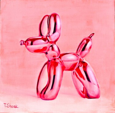 绘画 标题为“Glass ballon Dog #3” 由Tanya Shark, 原创艺术品, 油