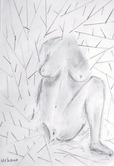 Disegno intitolato "Vitre brisée" da Roberto Urbano, Opera d'arte originale, Matita