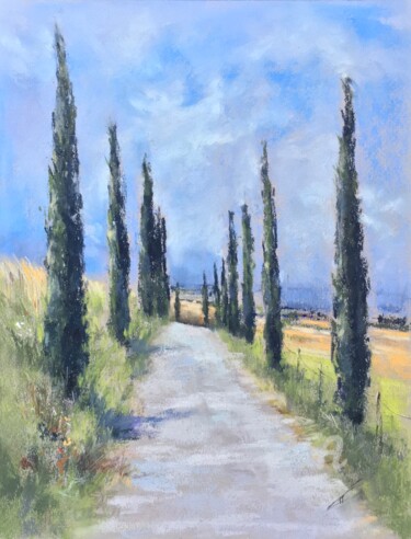 Drawing titled "Toscana" by Irene_art, Original Artwork, Pastel