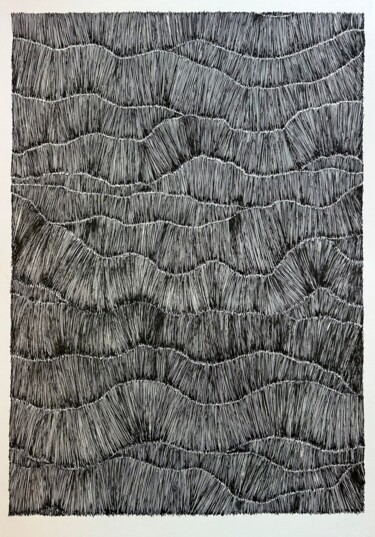 Tekening getiteld "2025/8 - sans titre" door Guillaume Thunis, Origineel Kunstwerk, Inkt
