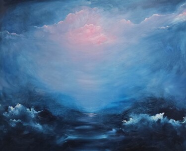 绘画 标题为“The universe that i…” 由Jennifer Baker, 原创艺术品, 油 安装在木质担架架上