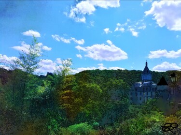 Photography titled "Un château dans un…" by Emma Laflute, Original Artwork, Manipulated Photography