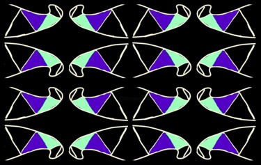 Organic Symmetry 1b4e4 Цифровое искусство под названием "Organic Symmetry 1b…" - Ken Lerner, Подлинное произведение искусства, 2D Цифровая Работа