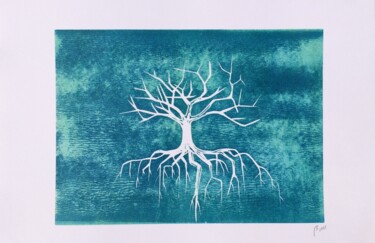 印花与版画 标题为“arbre1” 由Philippe Louis Brognon, 原创艺术品, Linocuts