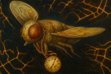 绘画 标题为“Time Flies” 由Spencer Derry, 原创艺术品, AI生成的图像