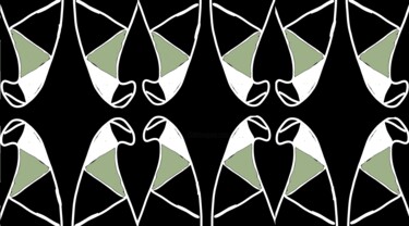 Arte digitale intitolato "Organic Symmetry 1b…" da Ken Lerner, Opera d'arte originale, Lavoro digitale 2D