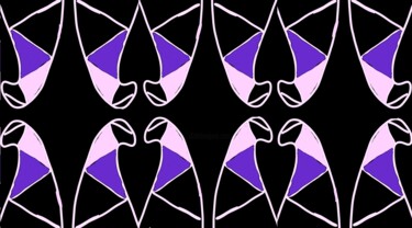 Organic Symmetry 1b4h Digitale Kunst getiteld "Organic Symmetry 1b…" door Ken Lerner, Origineel Kunstwerk, 2D Digital Work