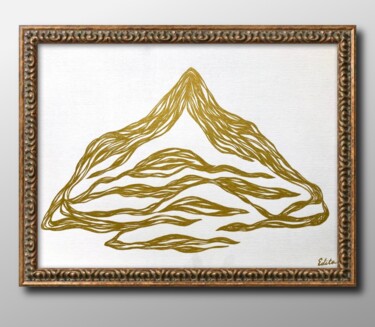 Disegno intitolato "Montagne" da Edith, Opera d'arte originale, Inchiostro