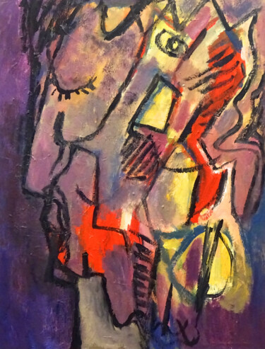 Composition 7137 Pittura intitolato "Composition 7137" da Engelina Zandstra, Opera d'arte originale, Acrilico Montato su Telaio per barella i…