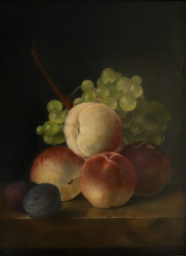 After Van Dael – Still Life with Grapes and Peaches 绘画 标题为“After Van Dael – St…” 由Alexandra Ros, 原创艺术品, 油