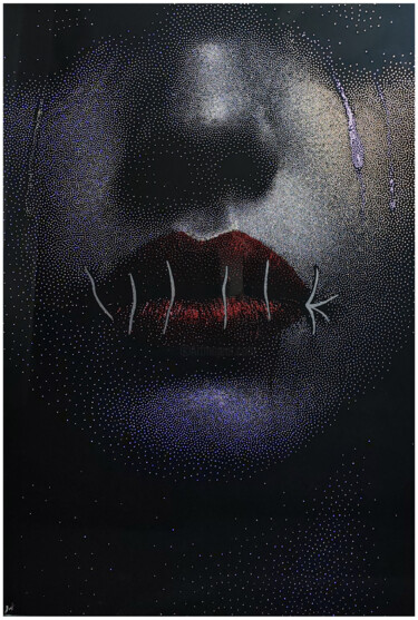 雕塑 标题为“Le Silence de la Vi…” 由Anastasiya Kao, 原创艺术品, 镶嵌 安装在纸板上
