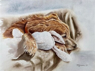 Brandy, watercolor pain "Brandy, watercolor…" başlıklı Tablo Natalia Butenko tarafından, Orijinal sanat, Suluboya