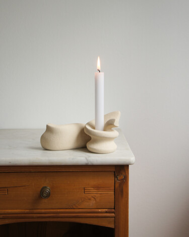 RIBBON II candle holder Design intitolato "RIBBON II candle ho…" da Aleksandra Krasnopolska, Opera d'arte originale, Tavola arte