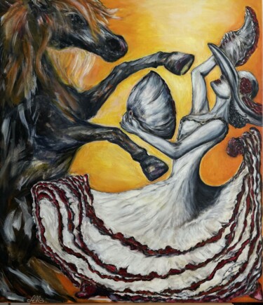 Pittura intitolato "Duel" da Medovnikart, Opera d'arte originale, Olio