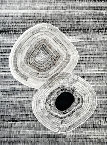 图画 标题为“Attirance” 由Elisabeth Celle, 原创艺术品, 墨 安装在纸板上