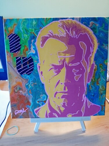 绘画 标题为“Peinture Bruce Will…” 由Robin Stypulkowski, 原创艺术品, 丙烯 安装在木质担架架上