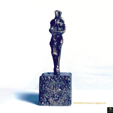 PENSIERO - bronze sculpture Скульптура под названием "PENSIERO - bronze s…" - Roberto Tagliazucchi, Подлинное произведение искусства, Бронза