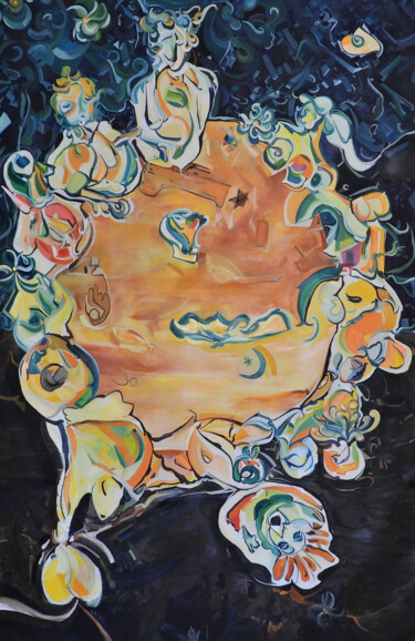绘画 标题为“© The Table or The…” 由Richard Martin Vidal, 原创艺术品, 油