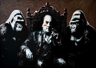 The Real Currency Peinture intitulée "The Real Currency" par Murt Burner, Œuvre d'art originale, Acrylique Monté sur Châssis en bois