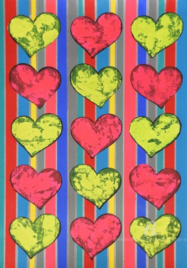 Fierce Love / Heart Overkill II Printmaking titled "Fierce Love / Heart…" by Małgorzata Wartołowicz (Margot Sophie), Original Artwork, Digital Print