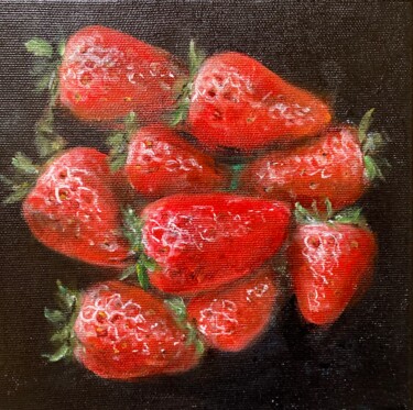 Strawberries 2 绘画 标题为“Strawberries 2” 由Nataliya Fenko, 原创艺术品, 丙烯 安装在木质担架架上