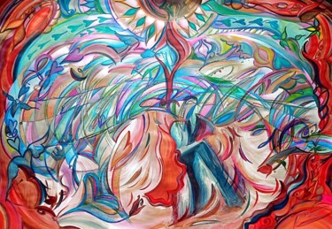 图画 标题为“Libertango” 由Paula Reschini Mengoni, 原创艺术品, 丙烯 安装在artwork_cat.上