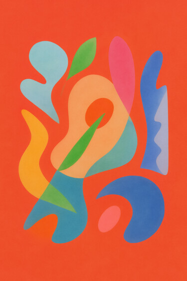 Éveil Chromatique. 数字艺术 标题为“Éveil Chromatique.” 由Yahya Ahssaini, 原创艺术品, 数字油画