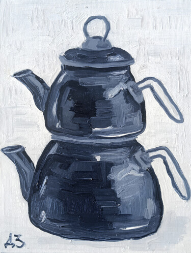 绘画 标题为“Turkish teapot” 由Denis Zemenko, 原创艺术品, 油