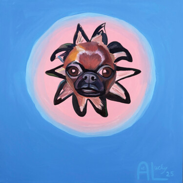 Schilderij getiteld "Eclipse" door Assya Lucky, Origineel Kunstwerk, Olie