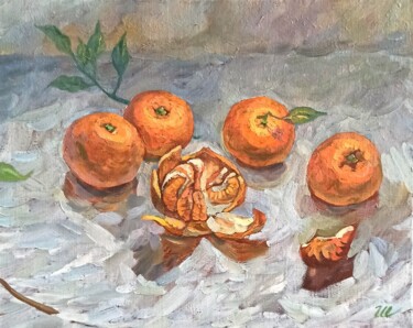 Mandarins 绘画 标题为“Mandarins” 由Shaliko Saghatelyan, 原创艺术品, 油 安装在木板上