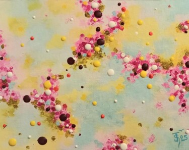 Peinture intitulée "Couleurs florales 6" par Jean-Claude Sylvain, Œuvre d'art originale, Acrylique