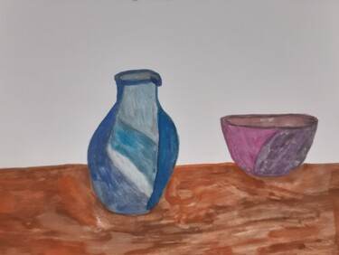 제목이 "Objects"인 미술작품 Alexandra Corina Irimia로, 원작, 수채화
