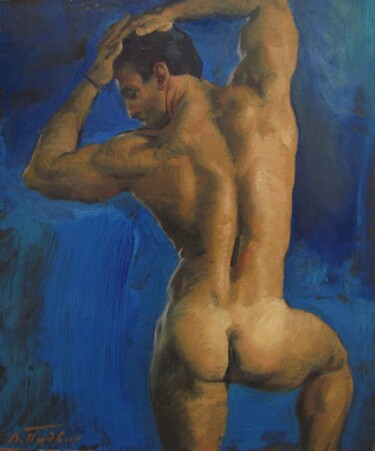 Painting titled "Ultramarine" by Viktoria Pidvarchan, Original Artwork, Oil