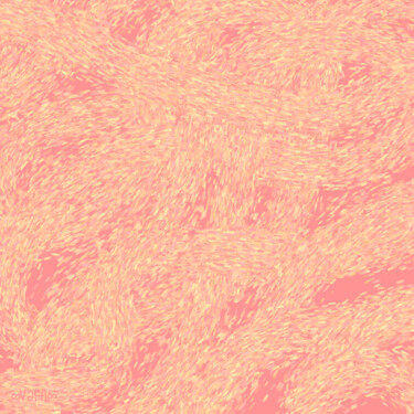 Tender Peachy Pink Abstract - Print Arte digitale intitolato "Tender Peachy Pink…" da Vafa Majidli, Opera d'arte originale, Pittura digitale
