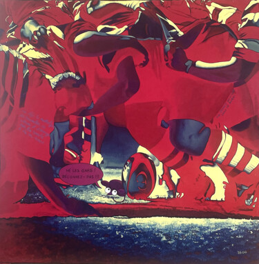 Peinture intitulée "1ère Coupe du Monde…" par Dominique Boucher, Œuvre d'art originale, Acrylique Monté sur Châssis en bois