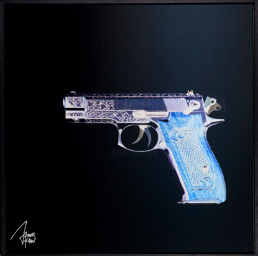 Schilderij getiteld "Xray Art – Blue Bla…" door James Chiew, Origineel Kunstwerk, 2D Digital Work
