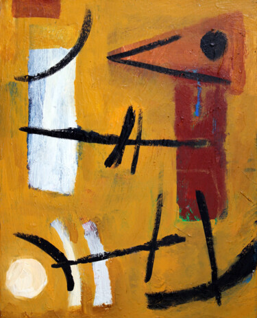 绘画 标题为“Composition 3798-1” 由Engelina Zandstra, 原创艺术品, 丙烯 安装在木质担架架上