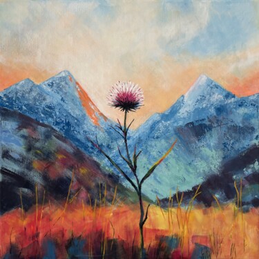 Last Light on Thorns 绘画 标题为“Last Light on Thorns” 由Oleg Pronin, 原创艺术品, 丙烯
