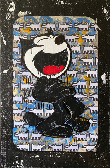 LAUGHING IN LAYERS. 绘画 标题为“LAUGHING IN LAYERS.” 由Christelle Riffet (Céhère), 原创艺术品, 丙烯 安装在木质担架架上