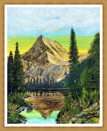 Painting titled "természet" by Endre Szalontai, Original Artwork, Acrylic