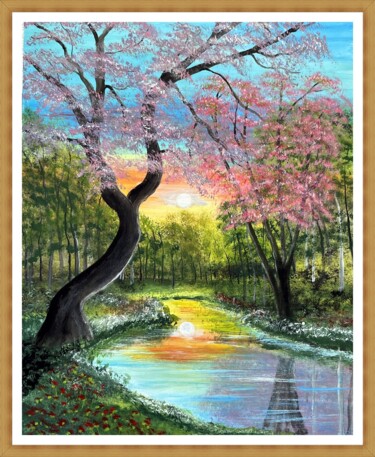Painting titled "színes hajníl" by Endre Szalontai, Original Artwork, Acrylic