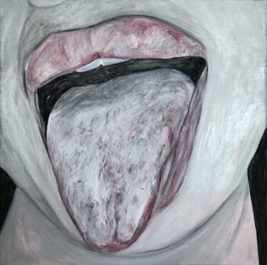 绘画 标题为“Ahegao” 由Guillaume Gé-Houy, 原创艺术品, 丙烯 安装在木质担架架上