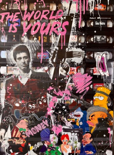 绘画 标题为“THE WORLD IS YOURS” 由Mr Pablo Costa, 原创艺术品, 丙烯 安装在铝上