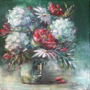 绘画 标题为“Summer Bouquet” 由Nataliya Fenko, 原创艺术品, 丙烯 安装在木质担架架上