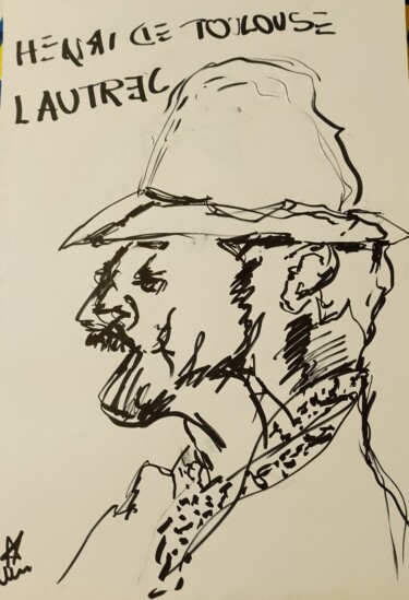 Рисунок под названием "Lautrec" - Hector O'Kanin, Подлинное произведение искусства, Маркер