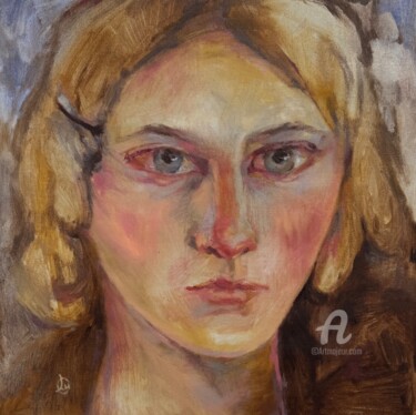 绘画 标题为““Untitled portrait”” 由Oxana Luky, 原创艺术品, 油