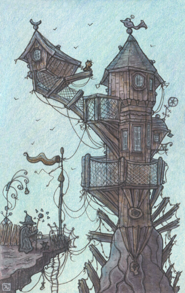 From dreams Drawing titled "From dreams" by Zaur Romanov, Original Artwork, Marker