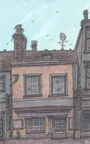 Old bar. United Kingdom Drawing titled "Old bar. United Kin…" by Zaur Romanov, Original Artwork, Marker